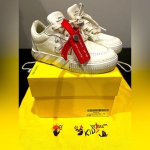 OFF-WHITE KIDS VULCANIZED SNEAKERS CREAM/WHITE EU25(9C)